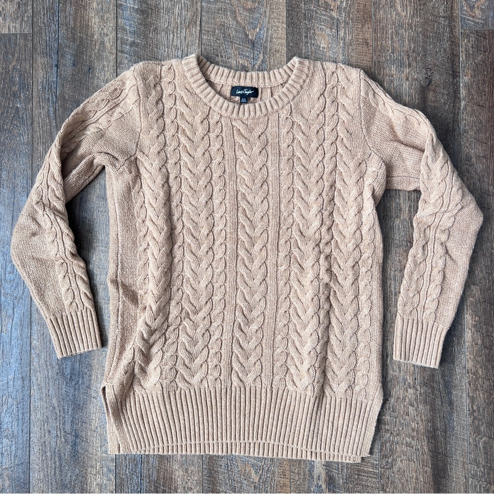 Cable knit sweater